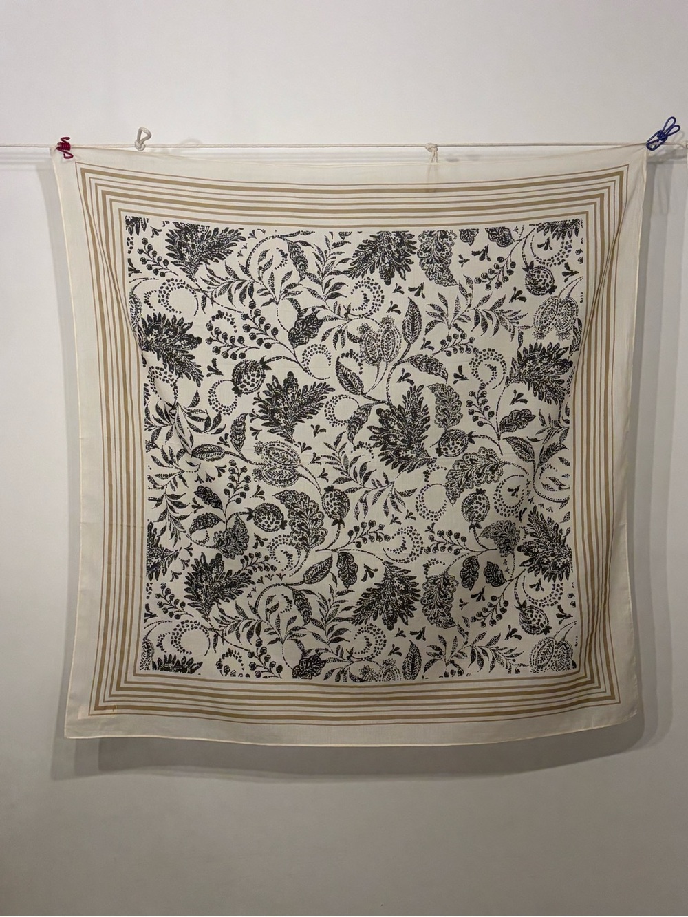 Part Two Phi Square Scarf Botanical Floral Neutral Off White